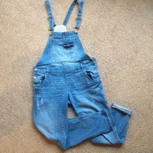 Denim overall with some distress